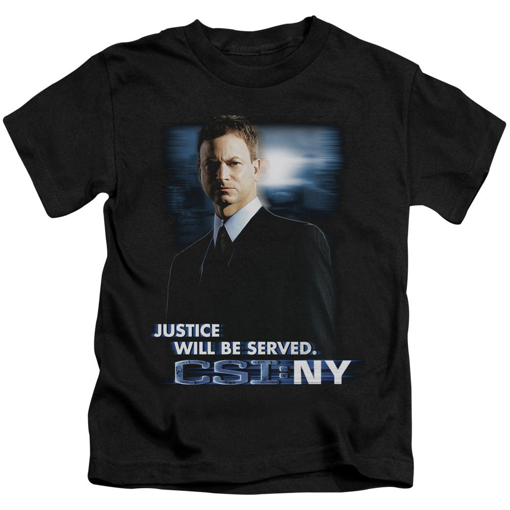 Csi:ny Justice Served Juvenile Kids Youth T Shirt Black Officially Licensed