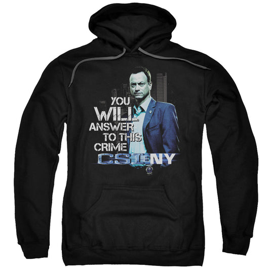 Csi Ny You Will Answer Mens Hoodie Black Officially Licensed