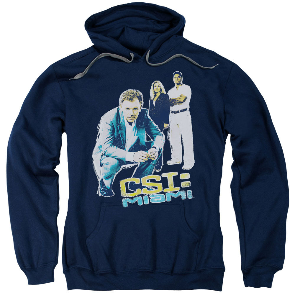Csi:Miami In Perspective Mens Hoodie Navy Officially Licensed
