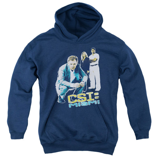 Csi:miami in Perspective Kids Youth Hoodie Navy Officially Licensed