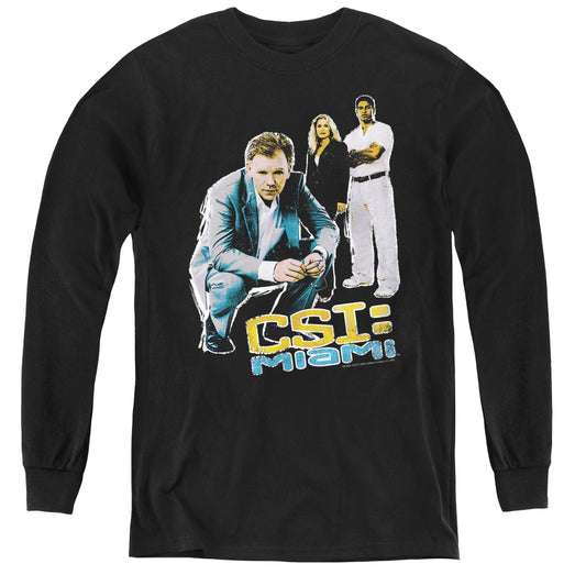 Csi Miami Perspective Long Sleeve Kids Youth T Shirt Navy Officially Licensed