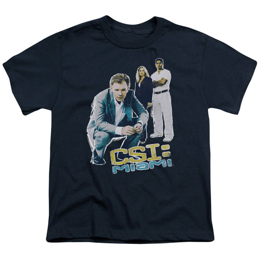 Csi:miami in Perspective Kids Youth T Shirt Navy Officially Licensed