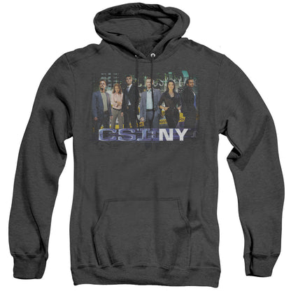 Csi Ny Cast Mens Heather Hoodie Black Officially Licensed