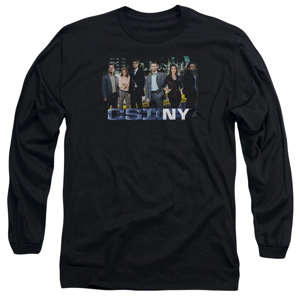 Csi Ny Cast Mens Long Sleeve Shirt Black Officially Licensed Officially Licensed