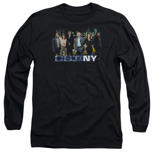 Csi Ny Cast Mens Long Sleeve Shirt Black Officially Licensed Officially Licensed