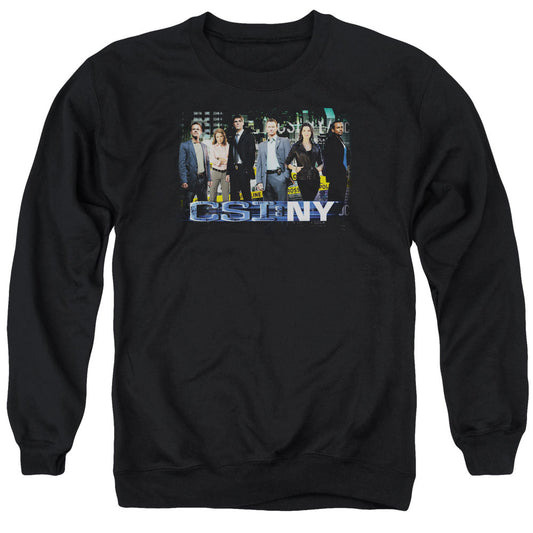 Csi Ny Cast Mens Crewneck Sweatshirt Black Officially Licensed