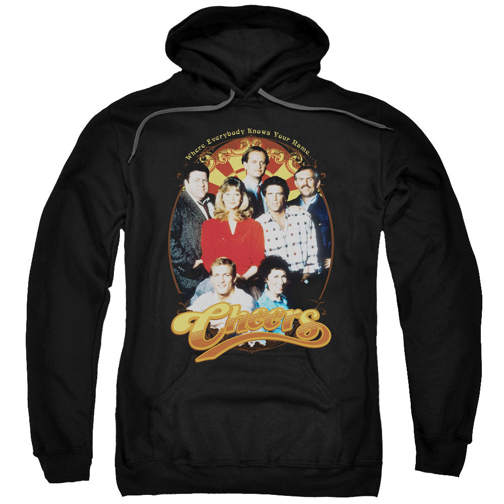 Cheers Group Shot Mens Hoodie Black Officially Licensed