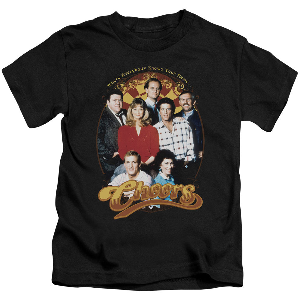 Cheers Group Shot Juvenile Kids Youth T Shirt Black Officially Licensed