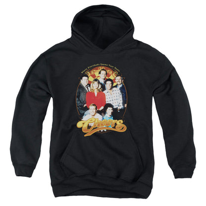 Cheers Group Shot Kids Youth Hoodie Black Officially Licensed