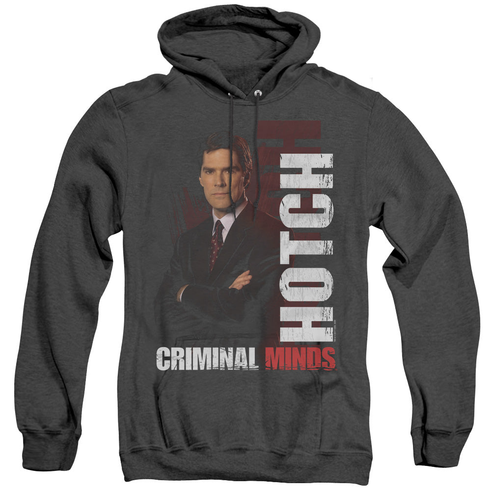 Criminal Minds Hotch Mens Heather Hoodie Black Officially Licensed