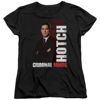 Criminal Minds Hotch Womens T Shirt Black Officially Licensed