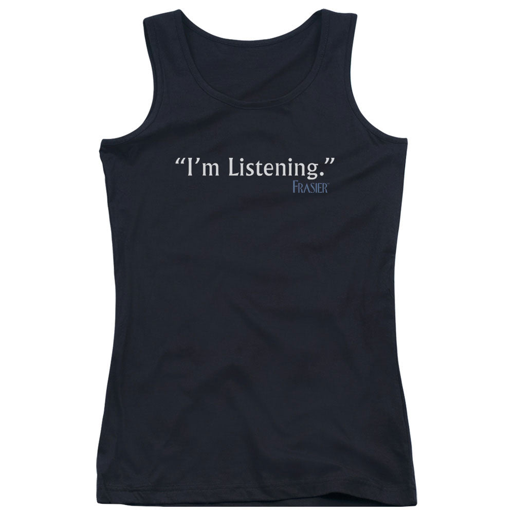 Frasier Im Listening Womens Tank Top Shirt Black