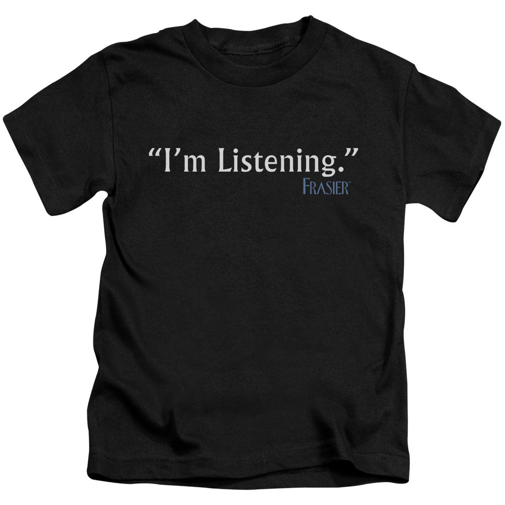 Frasier Im Listening Juvenile Kids Youth T Shirt Black Officially Licensed