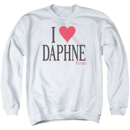 Frasier I Heart Daphne Mens Crewneck Sweatshirt White