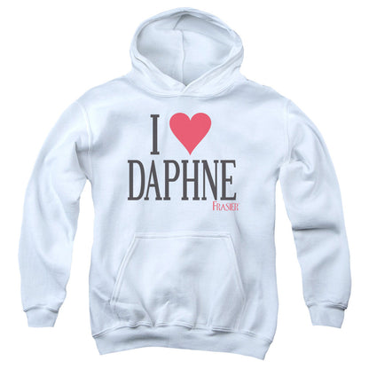 Frasier I Heart Daphne Kids Youth Hoodie White Officially Licensed