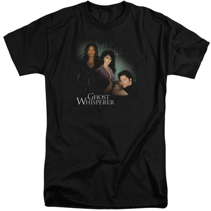 Ghost Whisperer Diagonal Cast Mens Tall T Shirt Black Officially Licensed