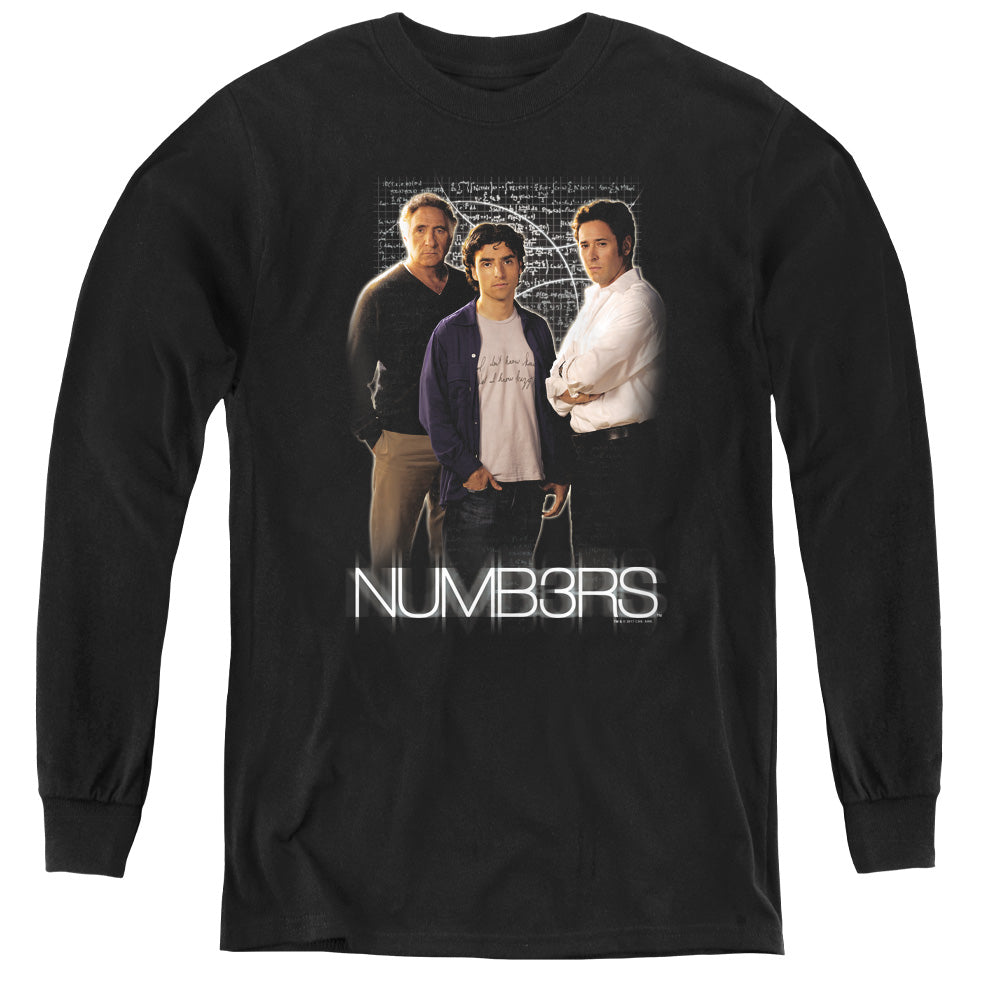 Numbers Equations Long Sleeve Kids Youth T Shirt Black Officially Licensed