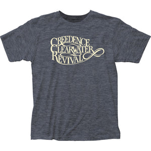 Creedence Clearwater Revival Logo Mens T Shirt Heather Navy