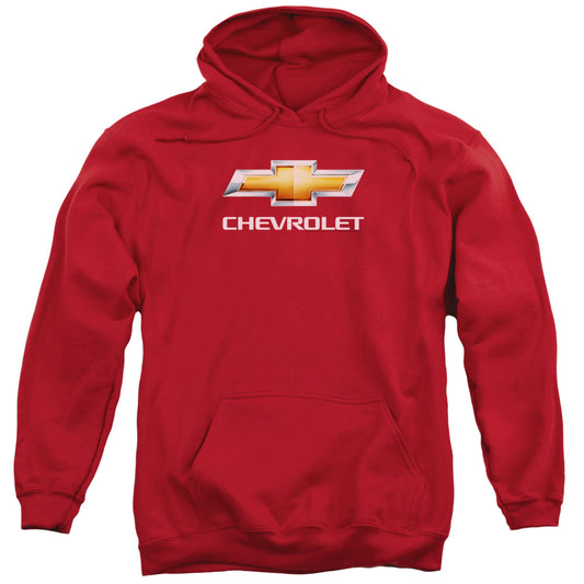 Chevrolet Chevy Bowtie Stacked Mens Hoodie Red