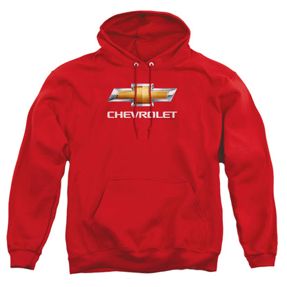Chevrolet Chevy Bowtie Stacked Mens Hoodie Red Officially Licensed