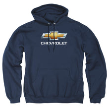 Load image into Gallery viewer, Chevrolet Chevy Bowtie Stacked Mens Hoodie Navy