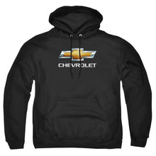 Load image into Gallery viewer, Chevrolet Chevy Bowtie Stacked Mens Hoodie Black