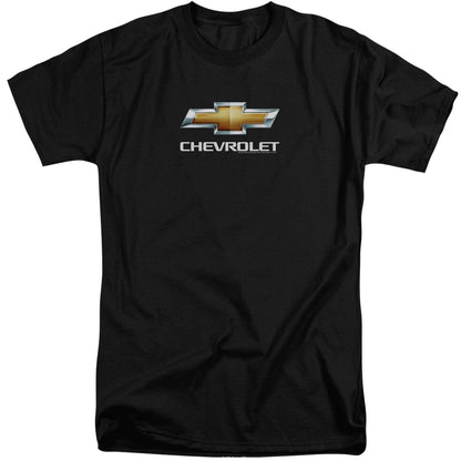 Chevrolet Chevy Bowtie Stacked Mens Tall T Shirt Black Officially Licensed