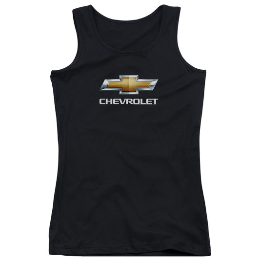 Chevrolet Chevy Bowtie StACked Womens Tank Top Shirt Black