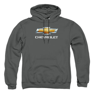 Chevrolet Chevy Bowtie Stacked Mens Hoodie Charcoal