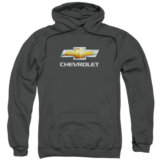 Chevrolet Chevy Bowtie Stacked Mens Hoodie Charcoal