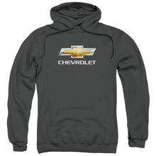 Load image into Gallery viewer, Chevrolet Chevy Bowtie Stacked Mens Hoodie Charcoal