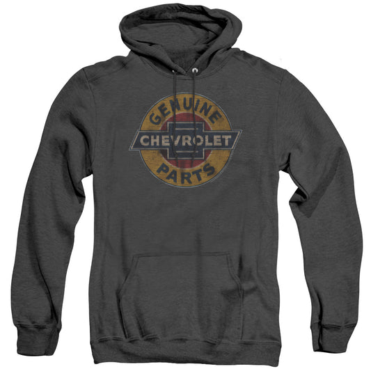 Chevrolet Genuine Chevy Parts Distressed Sign Heather Mens Hoodie Black