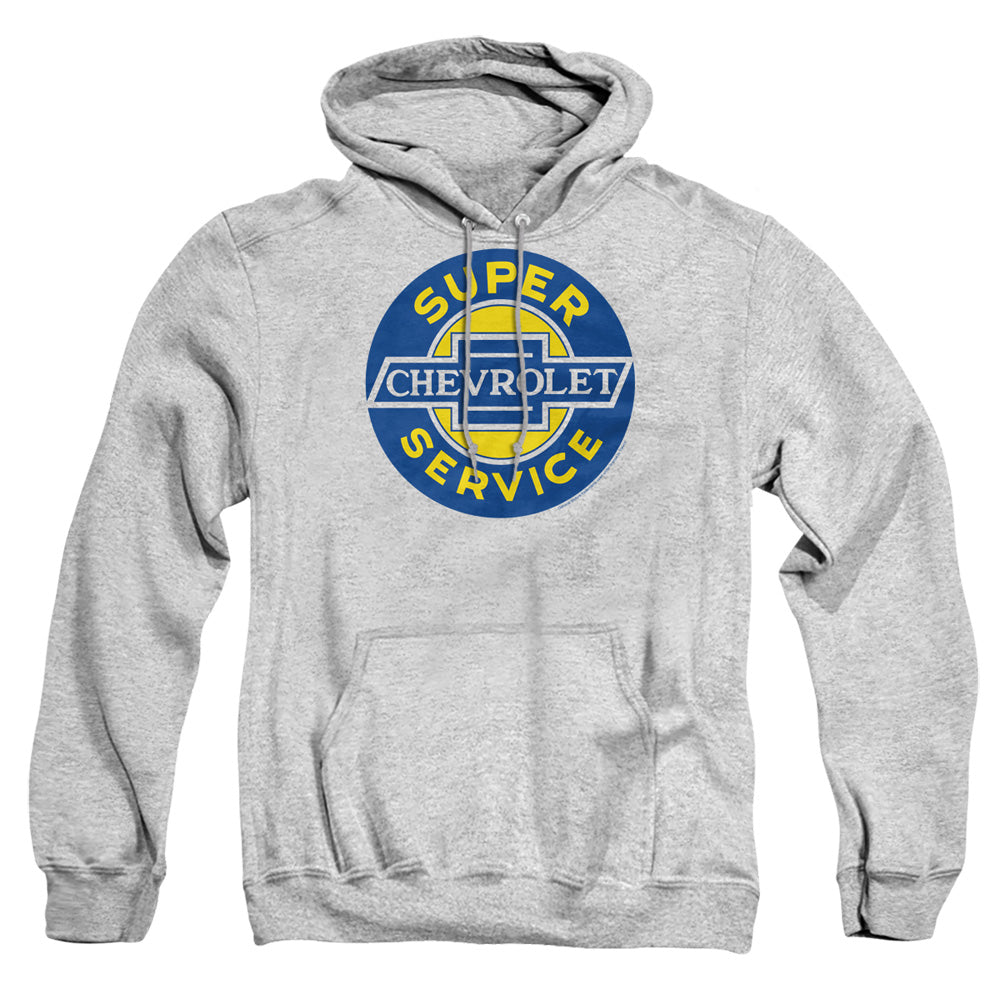 Chevrolet Chevy Super Service Mens Hoodie Athletic Heather Officially Licensed