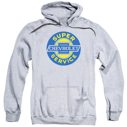 Chevrolet Chevy Super Service Mens Hoodie Athletic Heather Officially Licensed