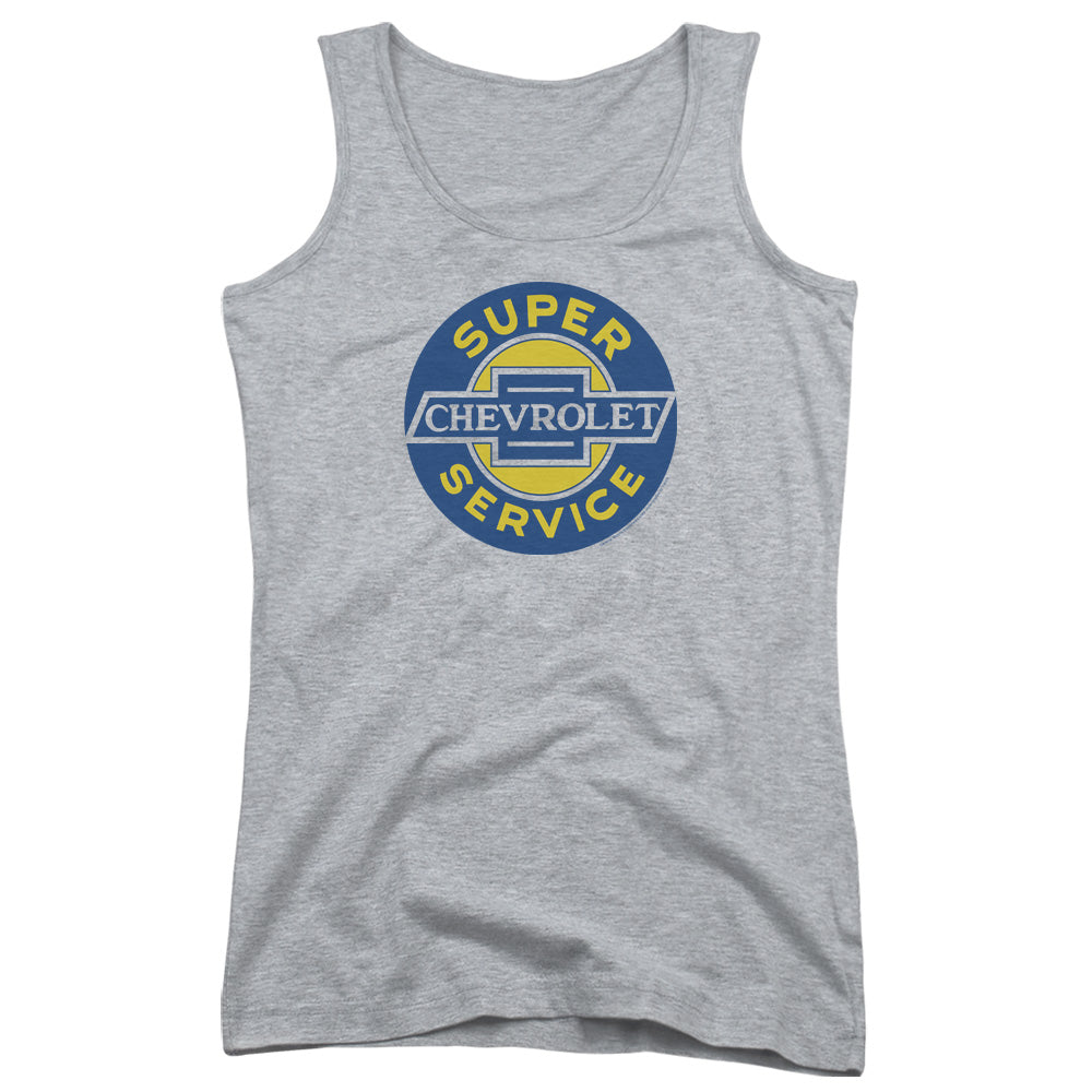 Chevrolet Chevy Super Service Womens Tank Top Shirt Athletic Heather