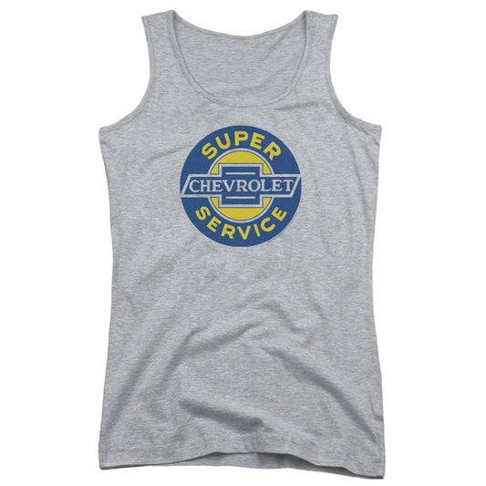 Chevrolet Chevy Super Service Womens Tank Top Shirt Athletic Heather