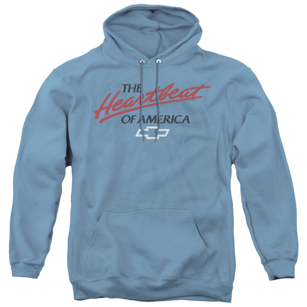 Chevrolet Heartbeat of America Mens Hoodie Carolina Blue