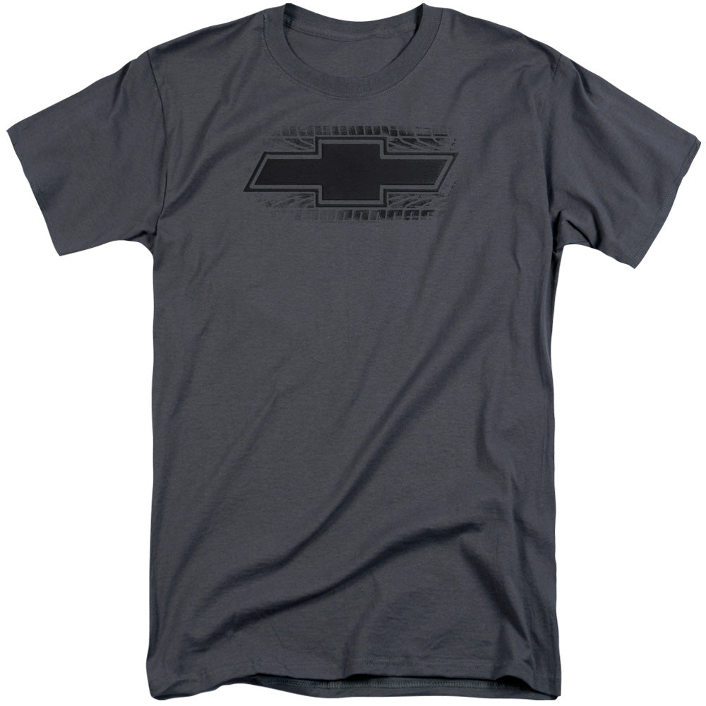 Chevrolet Bowtie Burnout Mens Tall T Shirt Charcoal