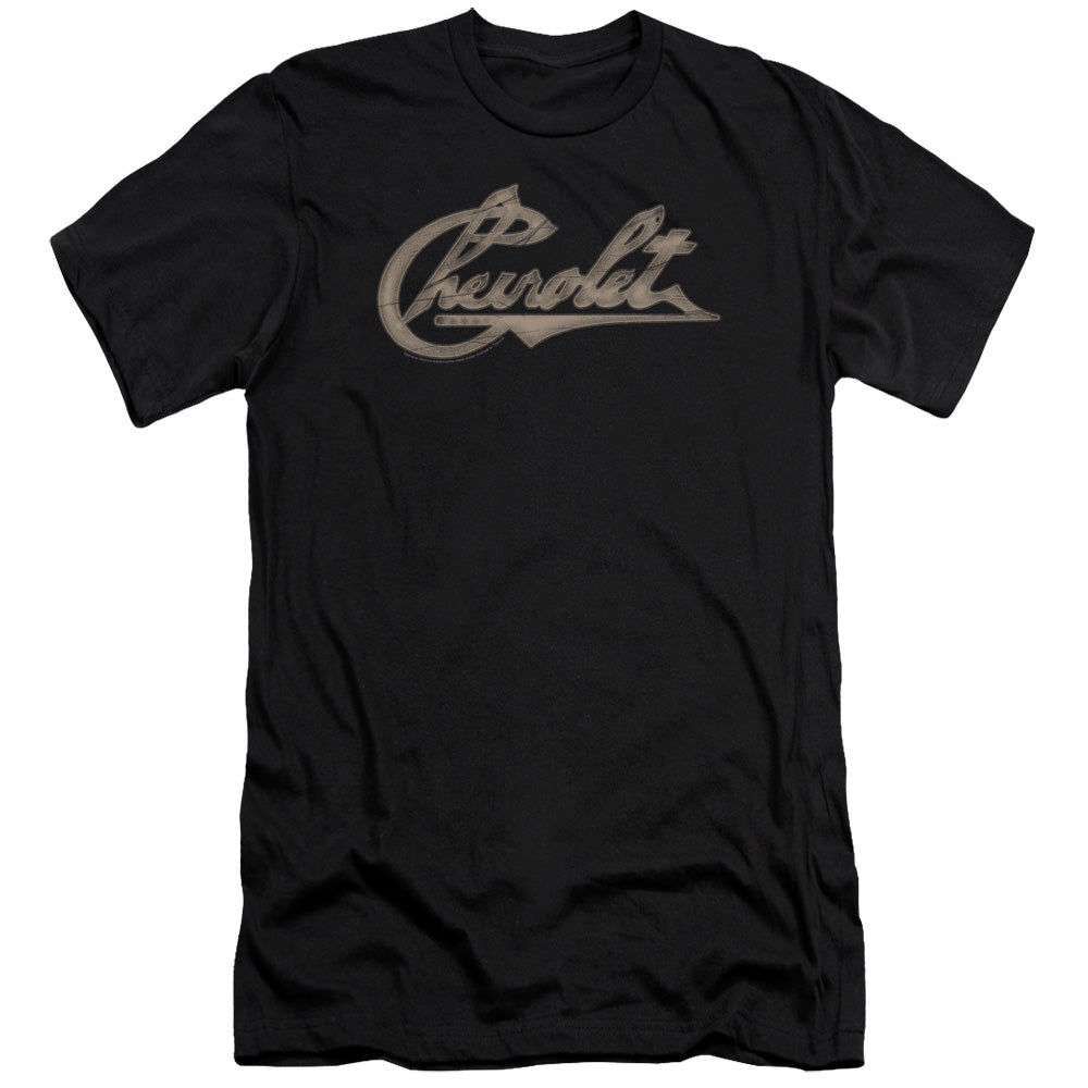 Chevrolet Chevy Script Slim Fit Mens T Shirt Black