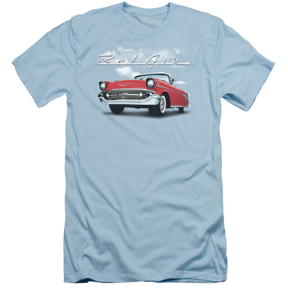 Chevrolet Bel Air Clouds Slim Fit Mens T Shirt Light Belue