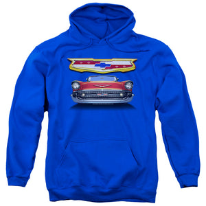 Chevrolet 1957 Bel Air Grille Mens Hoodie Royal Blue