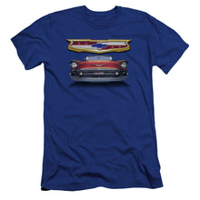 Load image into Gallery viewer, Chevrolet 1957 Bel Air Grille Premium Bella Canvas Slim Fit Mens T Shirt Royal Blue