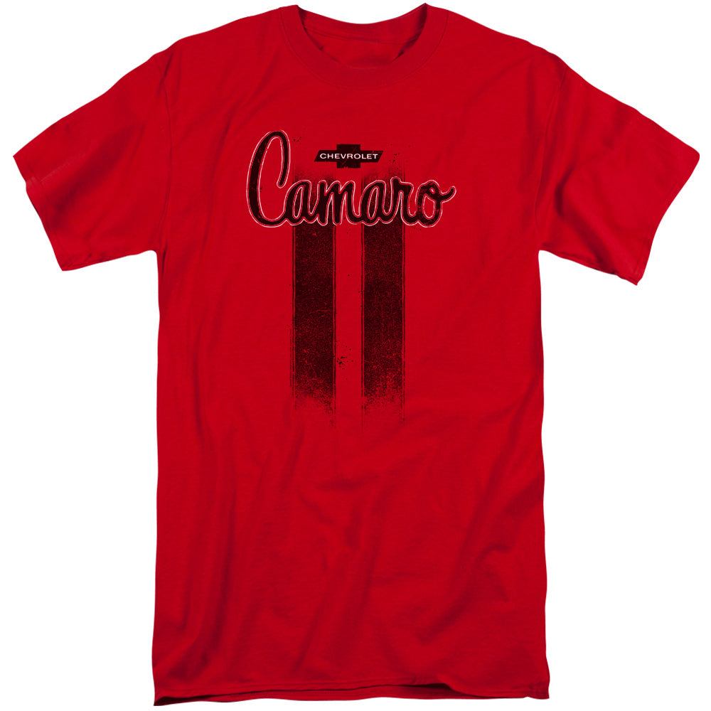 Chevrolet Camaro Stripes Mens Tall T Shirt Red