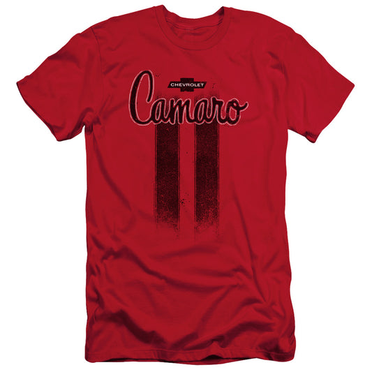 Chevrolet Camaro Stripes Slim Fit Mens T Shirt Red