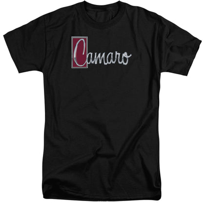 Chevrolet Chrome Script Mens Tall T Shirt Black Officially Licensed