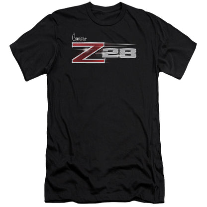 Chevrolet Z28 Logo Premium Bella Canvas Slim Fit Mens T Shirt Black