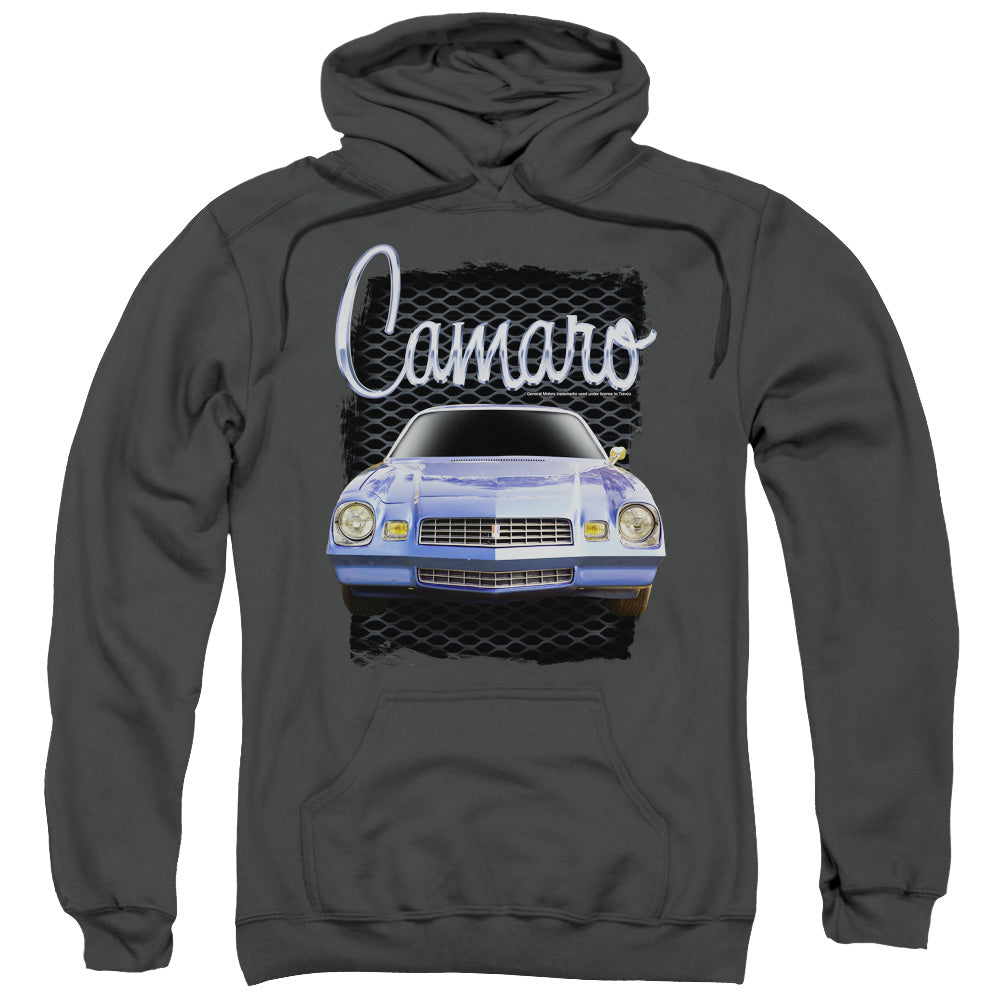 Chevrolet Yellow Camaro Mens Hoodie Charcoal