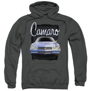 Chevrolet Yellow Camaro Mens Hoodie Charcoal