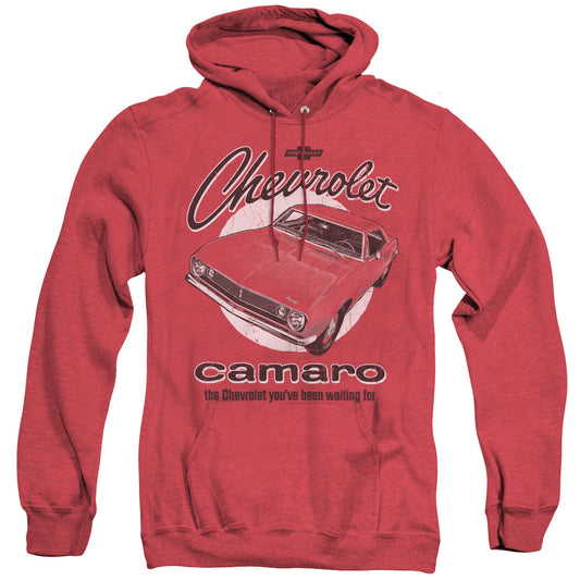 Chevrolet Retro Camaro Mens Heather Hoodie Red