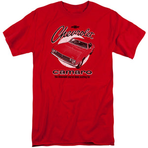 Chevrolet Retro Camaro Mens Tall T Shirt Red